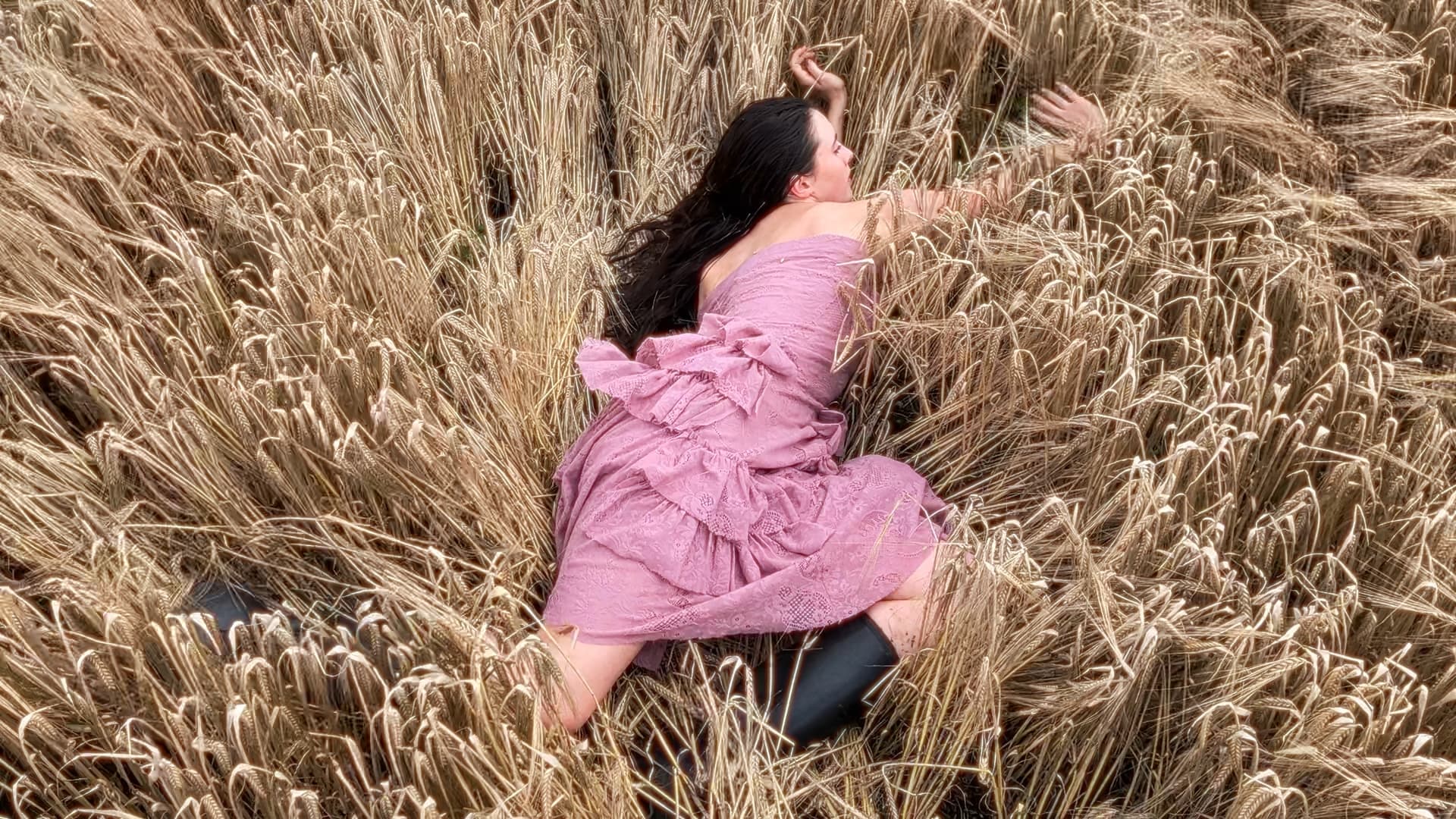 Claire Reaching in feild